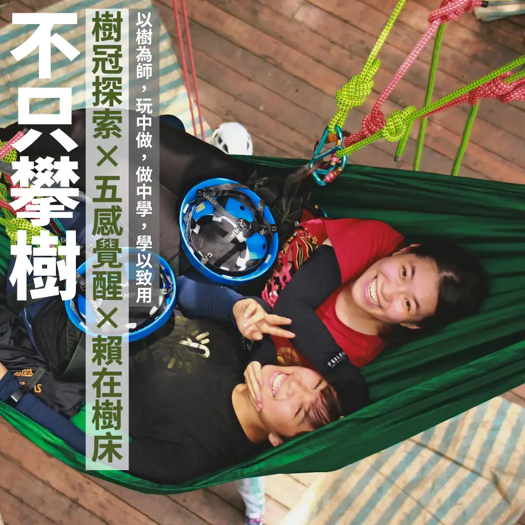 不只攀樹×樹冠探索×五感覺醒×賴在樹床 與大自然的深度接觸